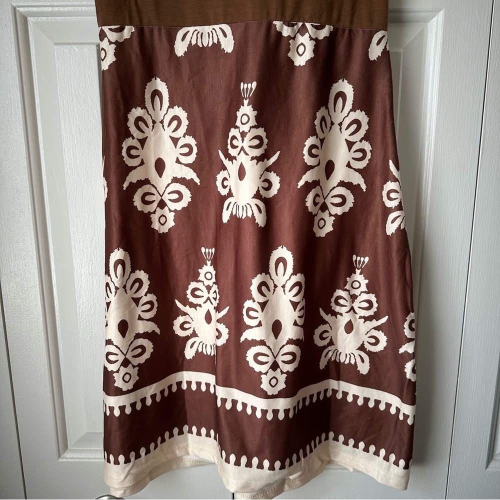 Cupshe Brown and White Bobo Style Swim Coverup Size Large - Picture 8 of 14